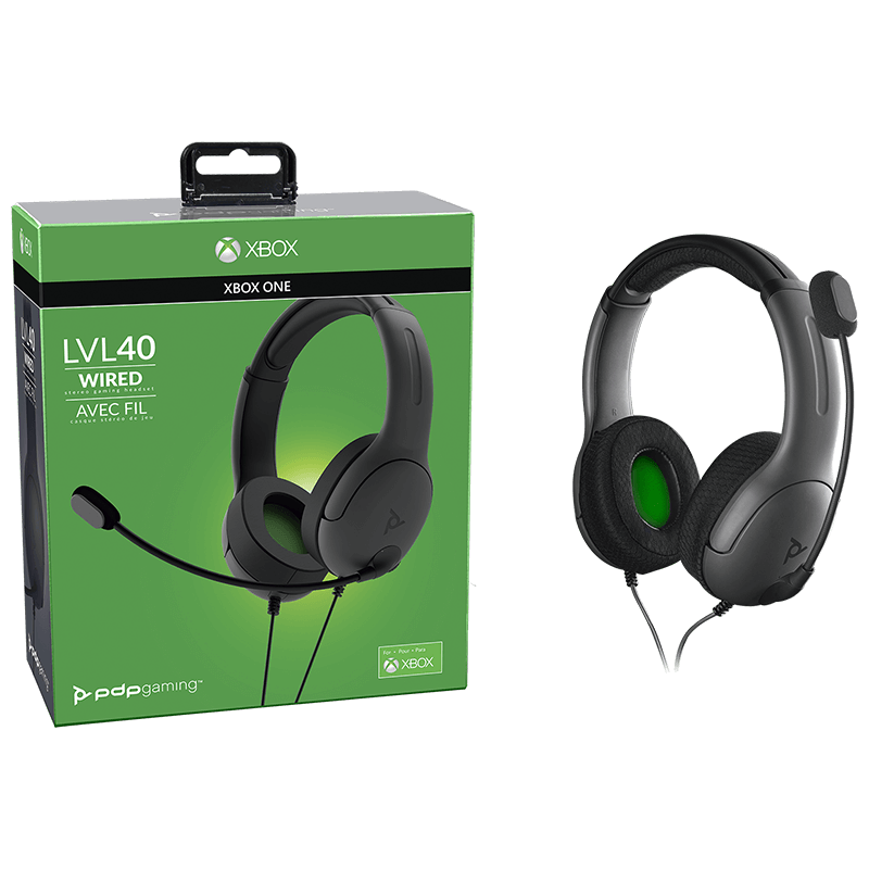 pdp gaming lvl40 wired stereo headset for xbox one