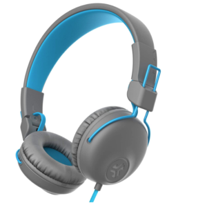 JLab Audio Studio On Ear Headphones 40mm Neodymium Drivers GreyBlue