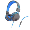 JLab Neon Bluetooth Folding On Ear Headphones Grey Blue