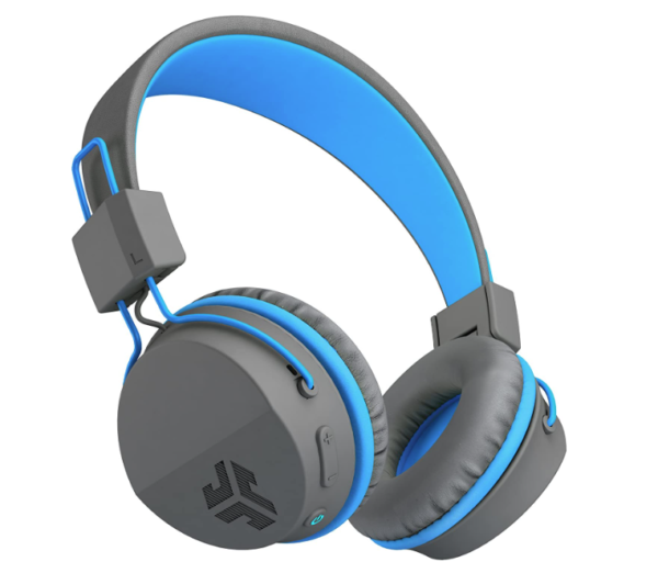 JLab Neon Bluetooth Folding On Ear Headphones Grey Blue 3