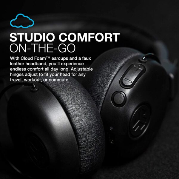 JLab Studio ANC On Ear Wireless Bluetooth Headphones Black 1