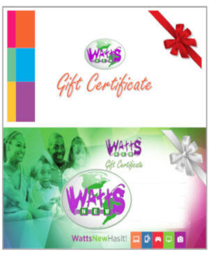 Watts New Gift Certificate