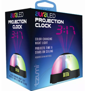 Tzumi Aura Led Color Clock Projection Nightlight