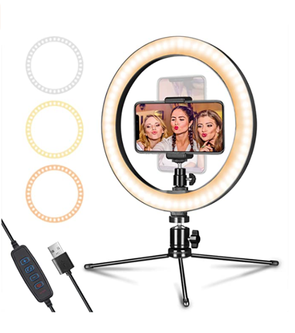 AIXPI 10 Inch Led Ring Light L210 with Tripod Stand Phone Holder
