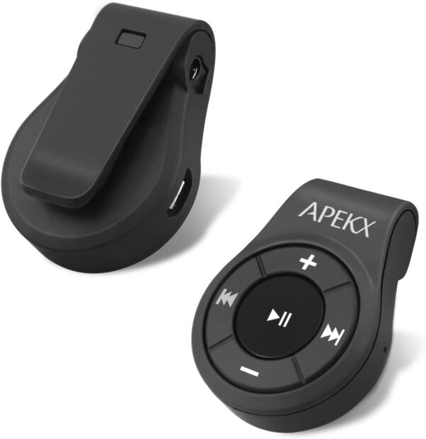 APEKX Clip Bluetooth Audio Adapter with Mic for Headphones 2