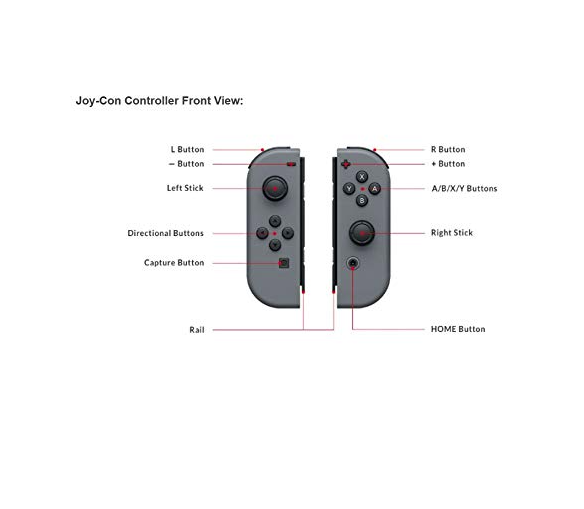 Nintendo Switch Joy Con Neon Red Left Neon Blue Right