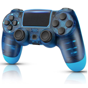 AUGEX Wireless Game Controller Compatible with PS4 Black Blue