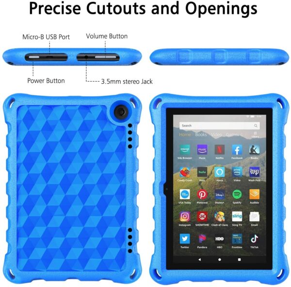 Auorld Fire HD8 Tablet Childproof Case Blue 2