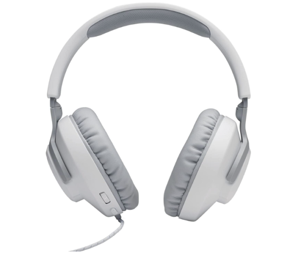 JBL Quantum 100 Wired Over Ear Gaming Headphones with Mic White