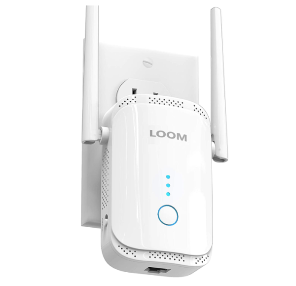 Loom 300Mbps Range Extender with Ethernet Port and Access Point 1Tap Setup Alexa Compatible