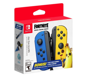 Nintendo Switch Joy Con Left Neon Blue Yellow Right Fortnite Fleet Force Bundle
