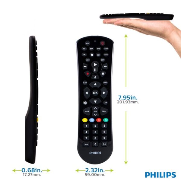 Philips 6 Device Universal Remote Gloss Black