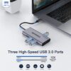 Qgeem 7 in 1 USB C to HDMI Multiport Adapter with 4k USB 3 0 Card Reader 1