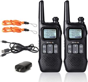 Retevis RT16 Long Range Rechargeable Two Way Walkie Radios NOAA VOX USB Charging with 1000mAh Battery
