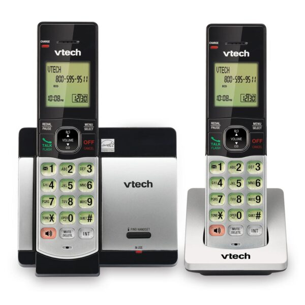 VTech CS5119 2 DECT 6 0 Cordless Phone 2 Handset Landline Phone Silver with Caller IDCall Waiting 1