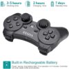Voyee Gamepad with Upgraded Joystick Double Shock Compatible with Playstation 3 Wireless Black 3