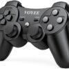 Voyee Gamepad with Upgraded Joystick Double Shock Compatible with Playstation 3 Wireless Black 4