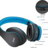 Zihnic Bluetooth Headphones Over Ear Foldable Wireless and Wired Stereo Headset Blue Black 3