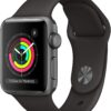 Apple Watch Series 3 Space Gray Aluminum Case with Black Sport Band 38mm 01