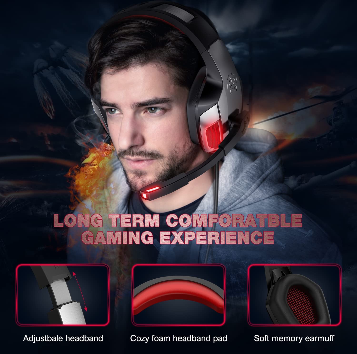 Hunterspider V4 Gaming Headset for PCs & Consoles