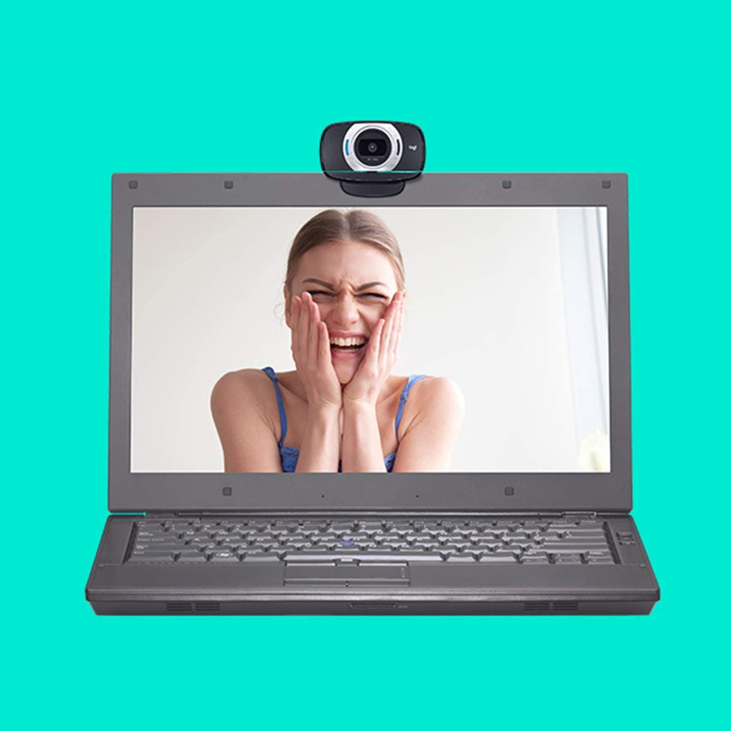 HD Laptop Webcam C615 Fold-and-Go Design - 360-Degree Swivel 1080p Camera