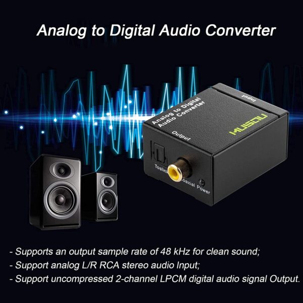Musou RCA Analog to Digital Optical Toslink Coaxial Audio Converter 3