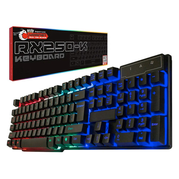 Orzly RX 250 Hornet Edition Black RGB Wired Gaming Keyboard