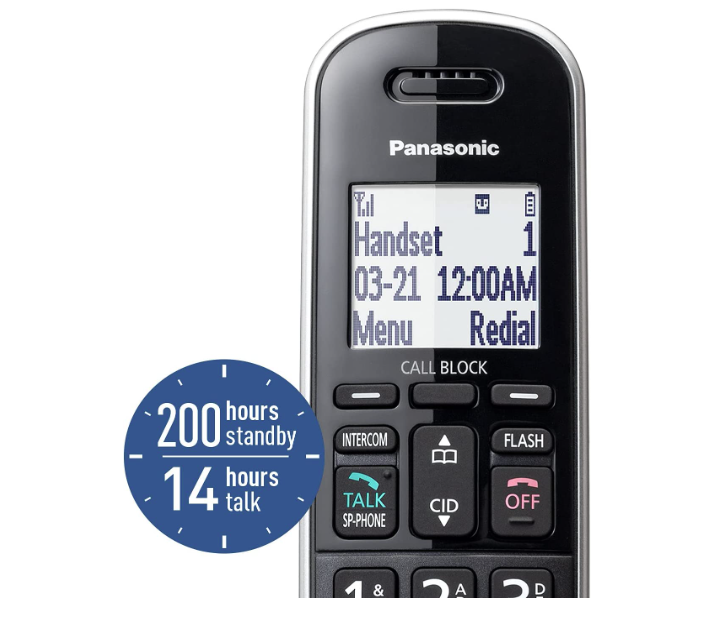 Panasonic Expandable Corded Cordless Phone System – 1 Handset KX TGB850BKXTGB810S