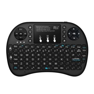 Rii RT MWK08 2 4GHz RF Mini Wireless Keyboard with Touch Pad Mouse Black