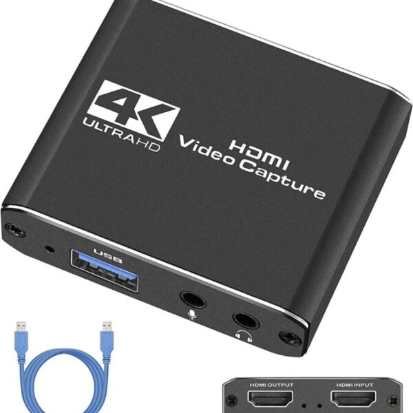Yuejia 4K HDMI Video Capture Card Gaming Capture Card Records 1080P