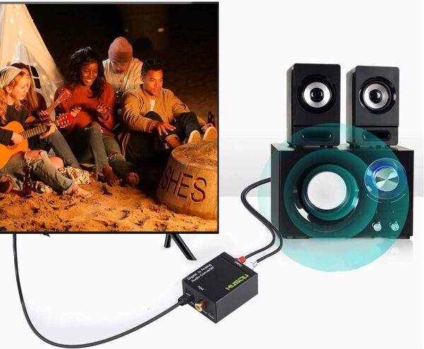 Musou Digital Optical Coax to Analog RCA Audio Converter Adapter 5