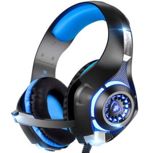 Beexcellent GM 1 Wired 3 5mm Over ear Pro Gaming Headset Blue