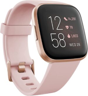 Fitbit Versa 3 Health Fitness Smartwatch with GPS 24 7 Heart Rate Petal Copper Rose One Size