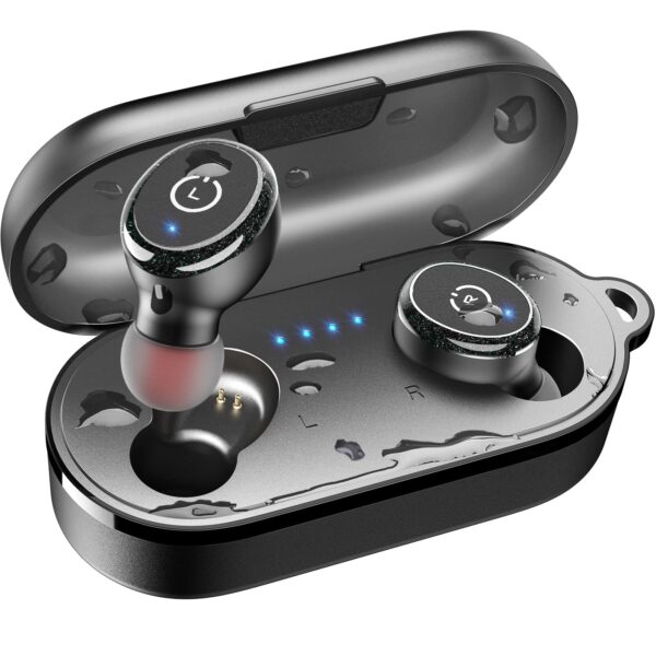 TOZO T10 Bluetooth 5 3 Wireless Earbuds with Wireless Charging Case Black