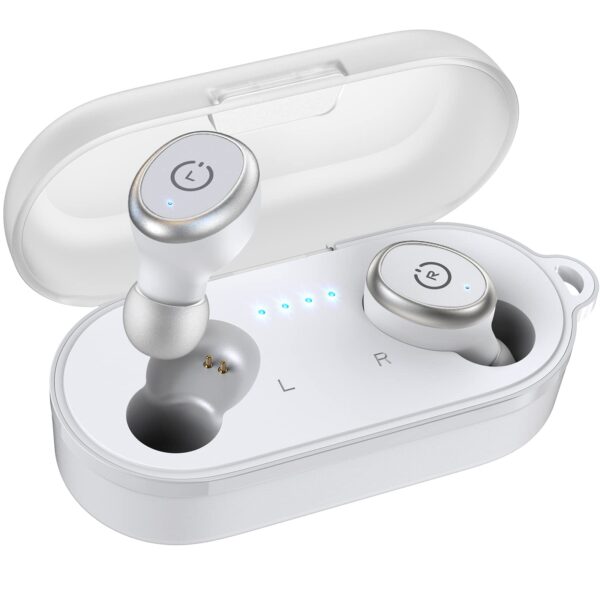 TOZO T10 Bluetooth 5 3 Wireless Earbuds with Wireless Charging Case White