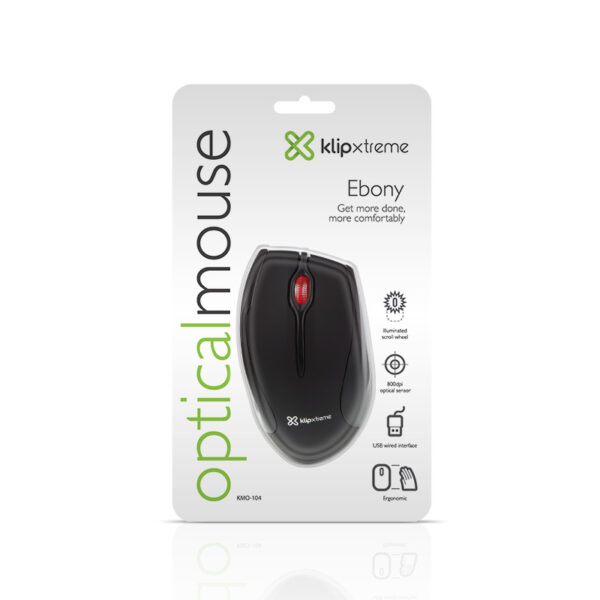 Klip Xtreme KMO 104 optical mouse with USB connection Ebony