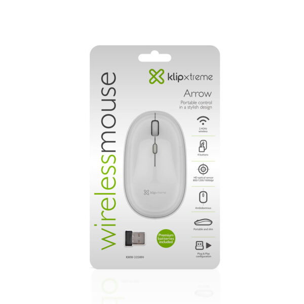 Klip Xtreme KMW 335White Arrow Wireless Mouse